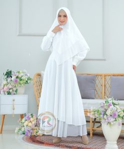 Alternative view of Gamis Syari Ceruti Baby Doll Broken White