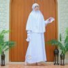 Gamis Putih Umroh Haji Set Bergo Dan Sarung Tangan 11 Gamis Salima Set Bergo 3