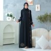 44. Gamis Overslaag Hitam 01
