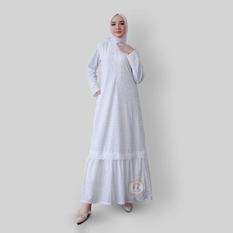 Gamis Putih Bahan Katun Umroh Haji Niehan 3 Gamis Putih Bahan Katun Umroh Haji Niehan - Image 3