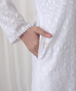 Alternative view of Gamis Putih Bahan Katun Umroh Haji Niehan