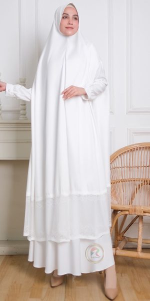Gamis Set Khimar Instan Haji dan Umrah Khairimah
