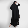 Gamis Set Khimar Instan Haji dan Umrah Khairimah 7 51b. Gamis Khairimah HITAM 01 FLASH SALE
