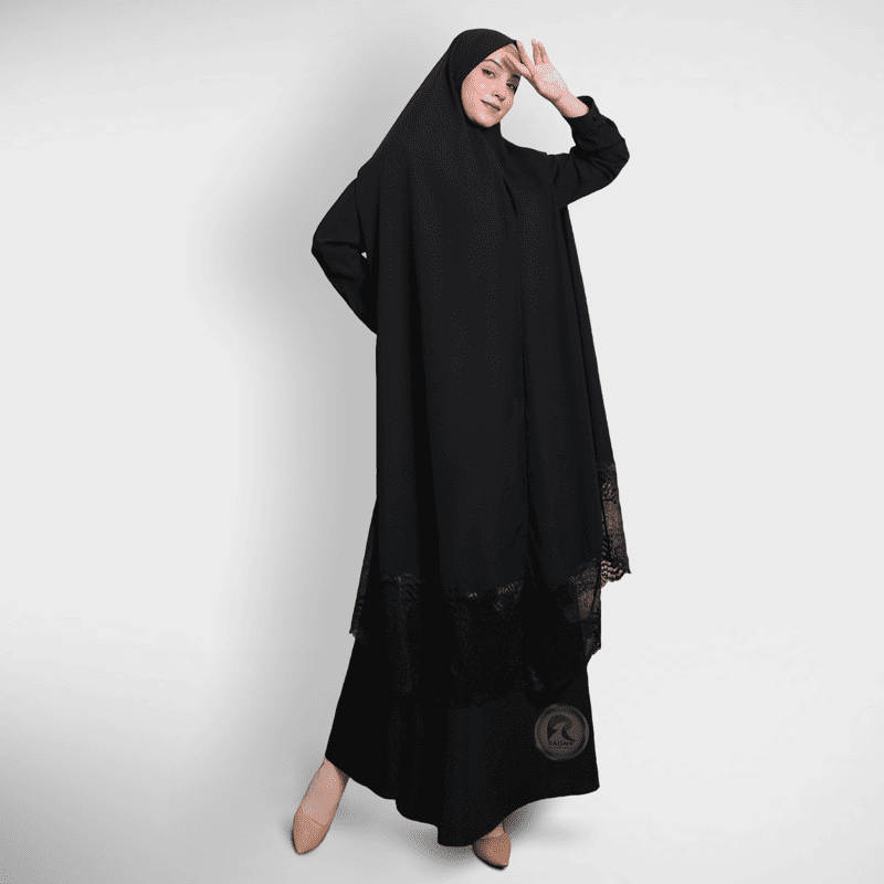 Gamis Set Khimar Instan Haji dan Umrah Khairimah 4 Gamis Set Khimar Instan Haji dan Umrah Khairimah - Image 4