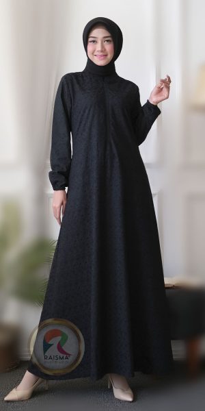 Alternative view of Gamis Putih Umroh Katun Full Bordir Tangan karet Busui kantung samping Salima