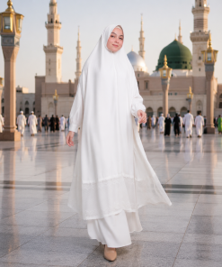 Gamis Syar'i Set Khimar Instan Haji dan Umrah Khairimah